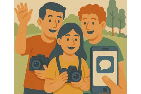 Photographers meet via app